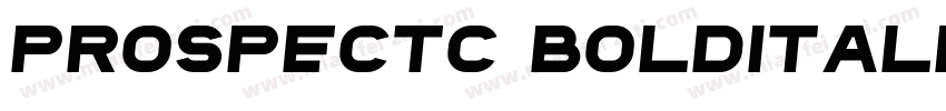 ProspectC BoldItalic字体转换